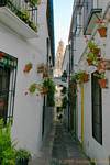 Medina y Corella, narrow alley, Cordoba, Spain.