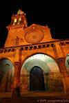 Night lighting of the Iglesia de San Lorenzo, Cordoba, Spain.
