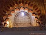 Double rainbow polylobé of Umayyad architecture, Cordoba Mezquita, Spain.