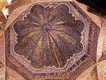 Close-up on the delicately colored dome dating from the time of Alhakén II, Cordoba Mezquita, Spain.