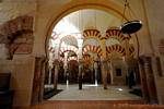 Internal perspective remains of the Saint Vincent Basilica left, Cordoba Mezquita, Spain.