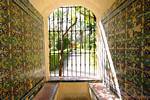 Tiles on the walls, Alcazar Seville, Spain.