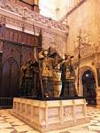 Funerary monument of Christopher Columbus, Seville Cathedral, Spain.