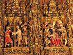 Detail of the altarpiece of Pyeter Dankart (Coronation of espinas right), Seville Cathedral, Spain.