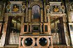 Cathedral of Our Lady of the organ seat, Seville Cathedral, Spain.