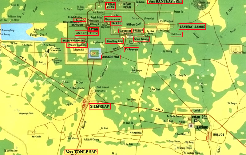 Carte Angkor map