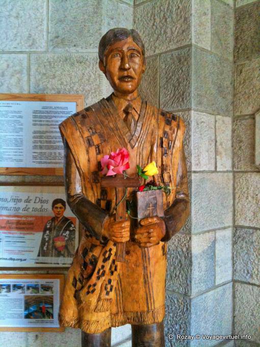 Statue at the entrance to the cathedral, Bariloche - Argentina