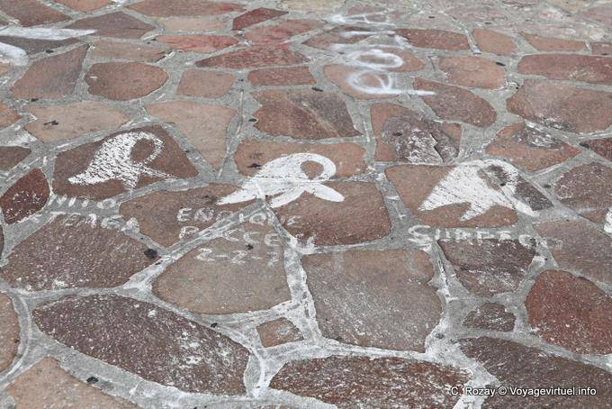 The white scarves, memory of the fallen, Bariloche - Argentina