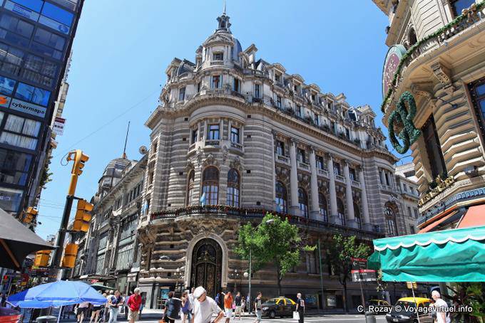 Avenida Florida, building on the corner of Cordoba, Buenos Aires - Argentina
