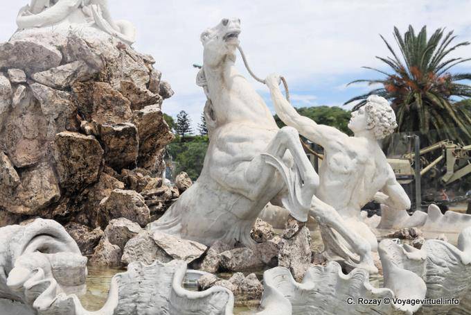 Detail of the fountain las Nereidas, Buenos Aires - Argentina