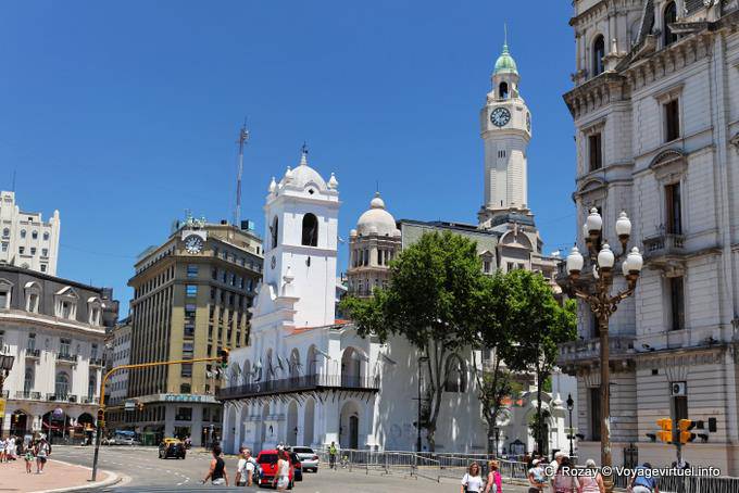 the Cabildo view of the Plaza de Mayo, Plaza de Mayo, Buenos Aires - Argentina