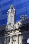 Reflection of the Cabildo, Hipolito Yrigoyen angle Peru, Buenos Aires, Argentina.