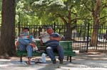 Plaza San Martin, on the bench, Buenos Aires, Argentina.