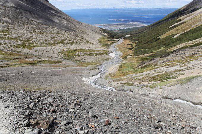 Panoramic view at the top of the moraine of the Martial Glacier, Ushuaia - Argentina