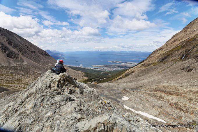 Point of view, the top of the moraine of the Martial Glacier, Ushuaia - Argentina
