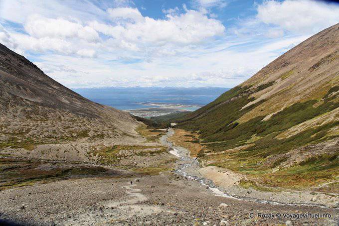 Downward view during the ascent, Ushuaia, Martial glacier - Argentina