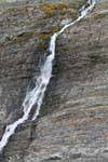 Waterfall at the top of the moraine of the Martial Glacier, Ushuaia, Argentina.