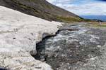 Passage under glass between Bosque and moraine Martial Glacier, Ushuaia, Argentina.