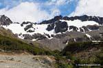 Peaks of the mountain range seen from the Martial Glacier, Ushuaia, Argentina.