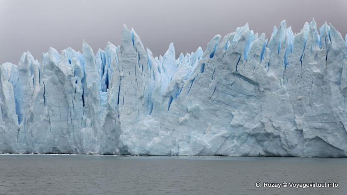 Landscape of glacial blue peaks, Perito Moreno Glacier, El Calafate - Argentina