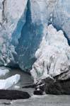 Breaking and ice collapse, Perito Moreno Glacier, El Calafate, Argentina.