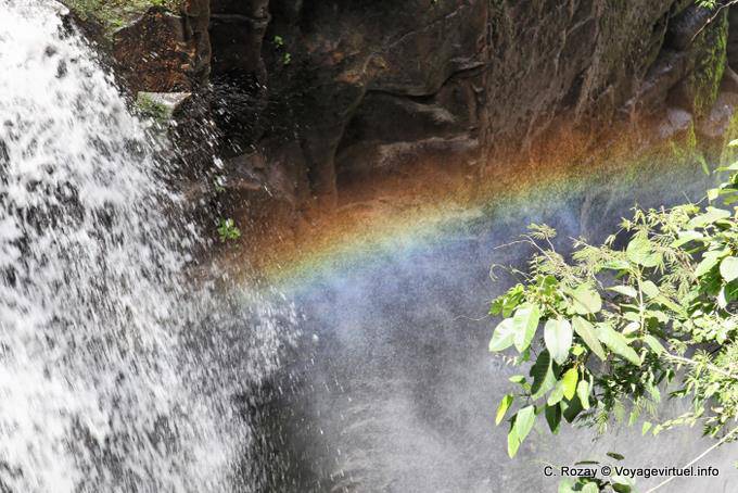 Rainbow sky between the rocks, Iguazu Falls - Argentina