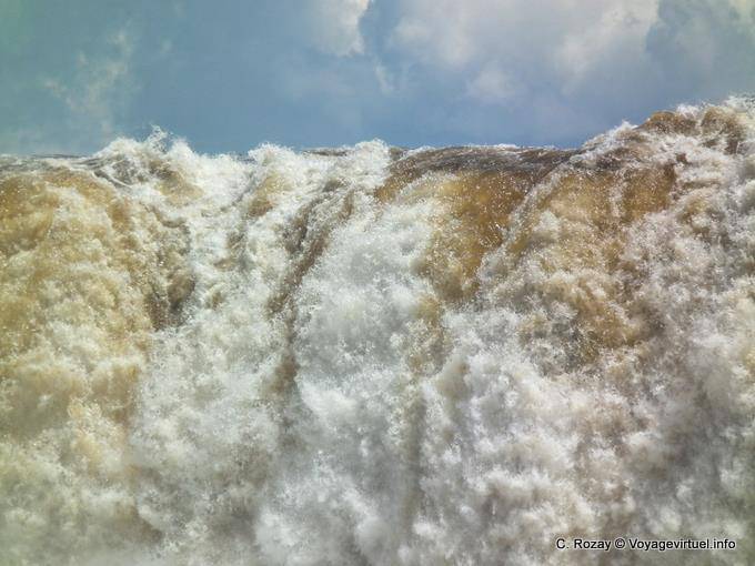 Bubbling water in fury, Iguazu Falls - Argentina
