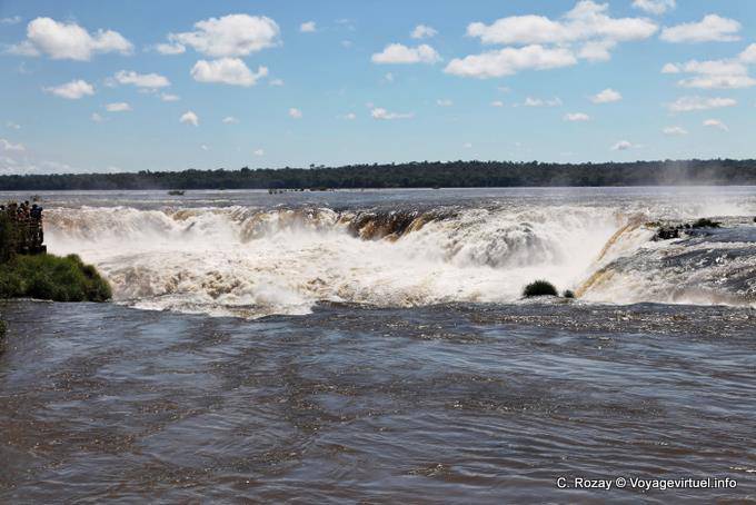 River water entering the Devil's Throat, Iguazu Falls - Argentina