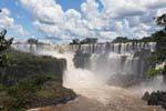 Group waterfalls right of the Isla San Martin, Iguazu Falls, Argentina.