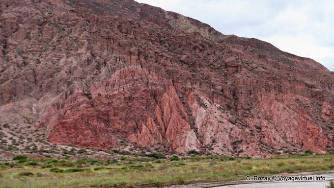 Erosion effects on the mountain, Quebrada de las Conchas - Argentina