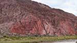 Erosion effects on the mountain, Quebrada de las Conchas, Argentina.
