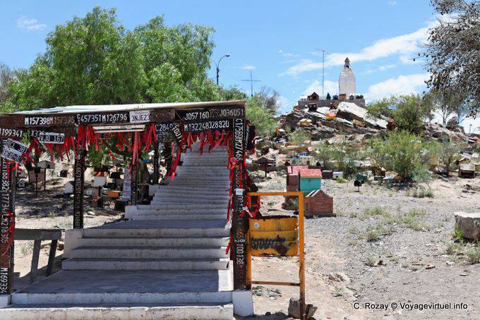 Steps towards the hill of Vallecito, Difunta Correa Argentina - Argentina