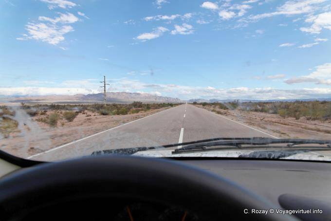 Straight line on the Ruta 60 before La Rioja - Argentina