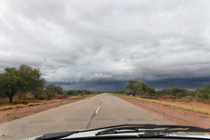 Black sky on the road, San Antonio - Argentina