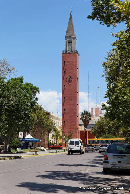Bell tower of the Cathedral of Saint John the Baptist, San Juan - Argentina