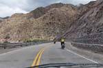 Cyclist on the Ruta 40 km between 4150 and 4000, Argentina.