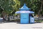 Closed booth, San Juan, Argentina.