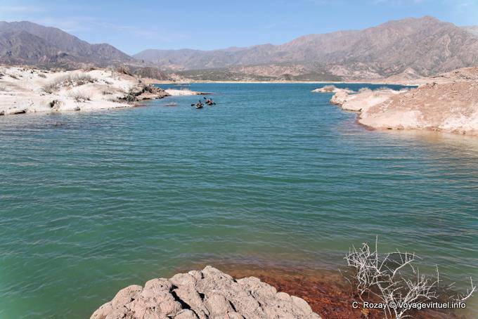Boating on the lake, Ruta 7 Lago Potrerillos - Argentina