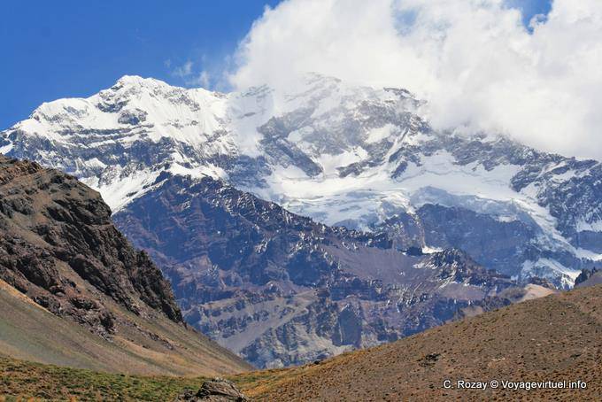 Ruta 7, view of Mount Aconcagua - Argentina