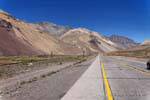 Straight line Ruta 7 of Mendoza in Chile, Argentina.
