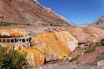 Remains of the baths of the Inca Bridge, Ruta 7, Argentina.