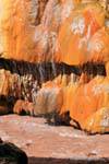 Flow of thermal waters, Ruta 7, Puente del Inca, Argentina.