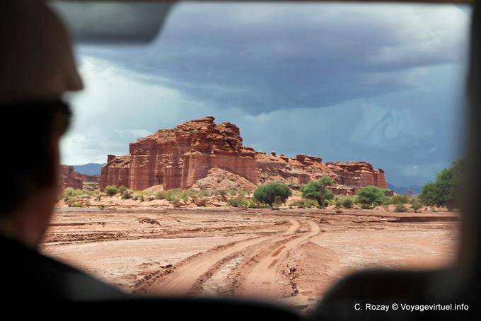 Geological view through the windshield, Talampaya - Argentina