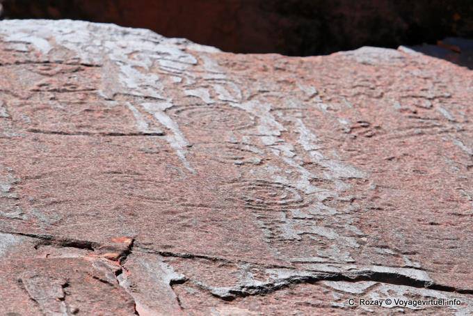 Spiritual symbols, petroglyphs, Talampaya - Argentina