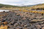 Rocky beach at Bahia Brown, Ushuaia, Argentina.