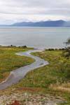 Mouth of the Rio Valdez, Ushuaia Lago Fagnano, Argentina.