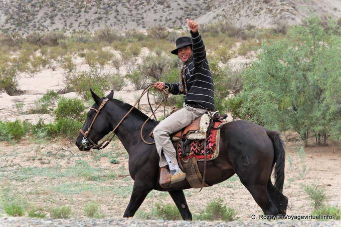Hi young gaucho, Ruta 40 after Chilecito - Argentina