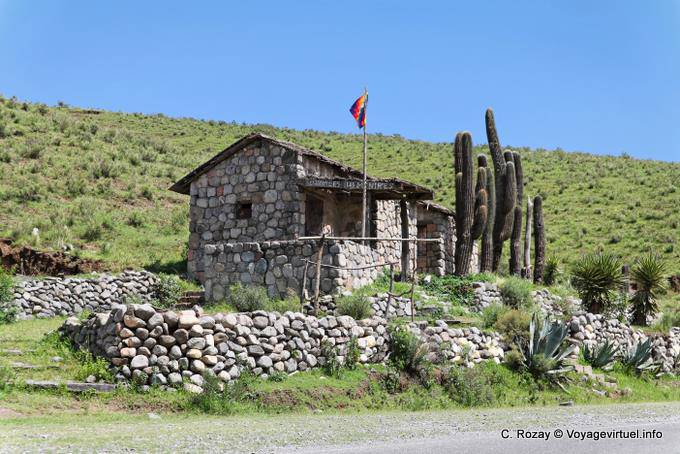 Stone cottage and cactus, Tafi del Valle, Ruta 307 - Argentina
