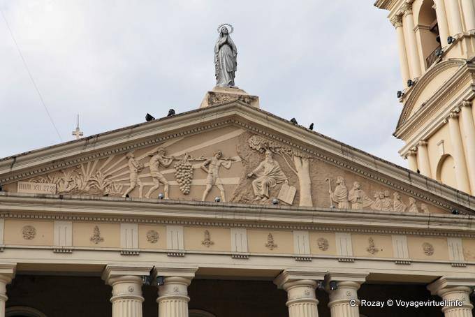 Pediment detail Catedral de la Encarnación María-Tucumán, Tucuman - Argentina