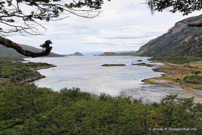 Top view of the Lapataia Bay, Parque Nacional Tierra del Fuego, Ushuaia - Argentina